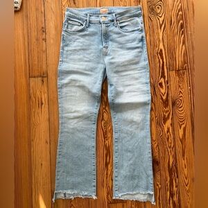 MOTHER The Insider Mid-Rise Crop Step Fray Jeans Limited Edition Wash 27